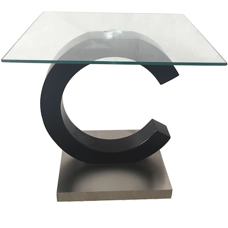 Global Furniture Usa Contemporary 8mm Tempered, Matte T2207 End Table 3221